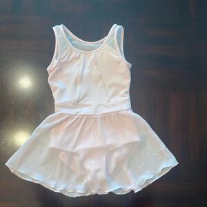 Bloch tank leotard with attached skirt (light pink)